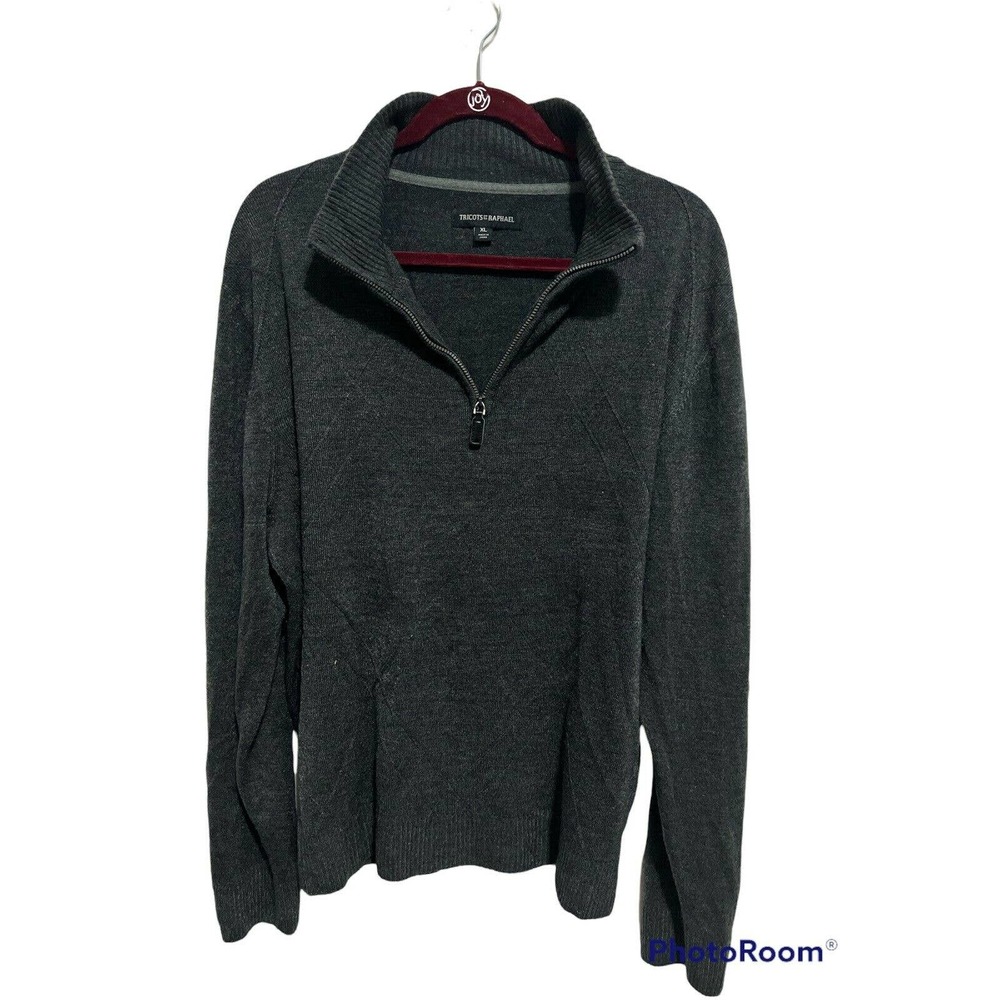 Tricots St. Raphael Men's XL Gray Long Sleeve Pullover Sweater